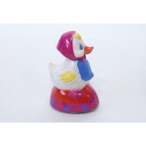 Easter Friction Toy, Mrs Duck on Two Wheels, Easter Unlimited, Vintage,